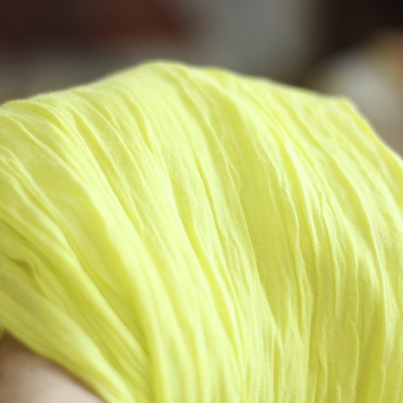 J. CREW Solid Yellow Cotton Wrap or Scarf - Picture 5 of 6